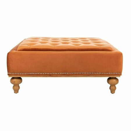 SAFAVIEH Rosealina Tufted Ottoman, Sienna SFV5014A